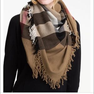 Burberry Check Merino Wool Scarf